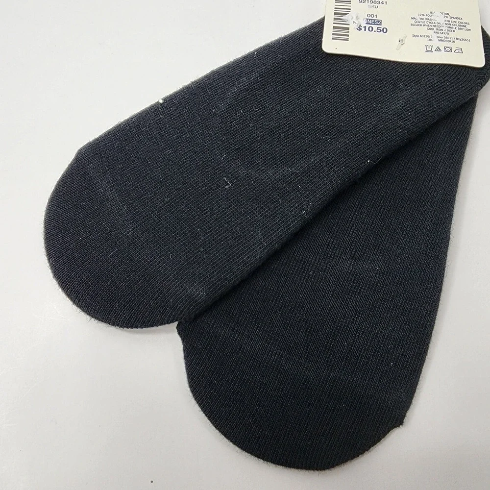 Aeropostale Womens 2 Pack Basic Lightweight No Show Socks Black One Size 9593
